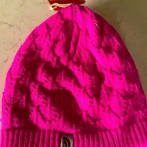 North face girls pink beanie cap one size